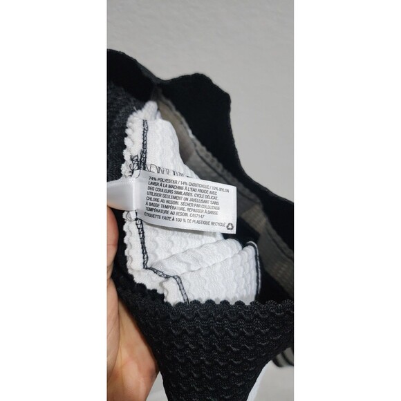 Xhilaration Womens Small Pleated Skirt Black White Striped Thick Texture Mini - Picture 9 of 12